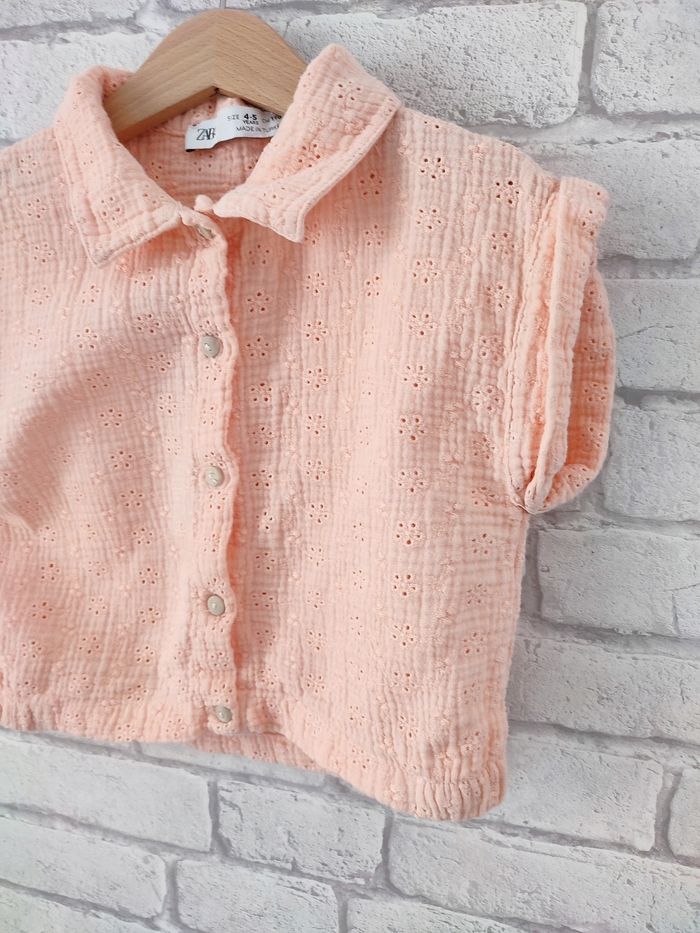 Blouse rose Zara 4/5 ans - photo numéro 2