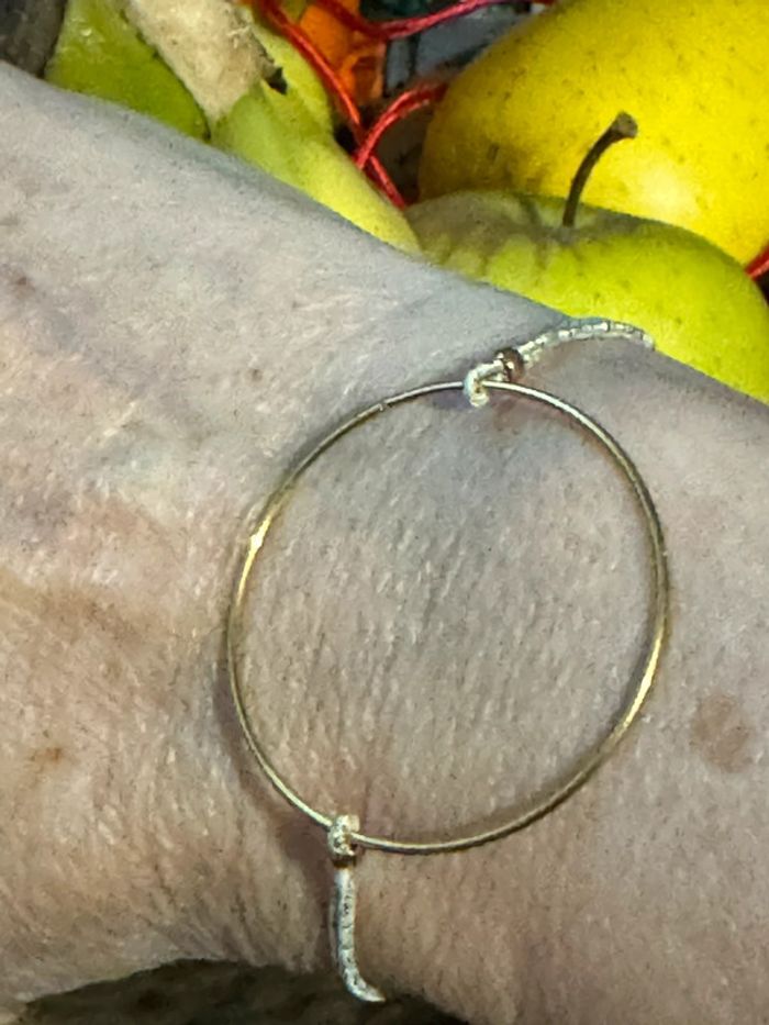 Bracelet cordon doré cercle fin xl acier inoxydable or habaha Paris - photo numéro 7