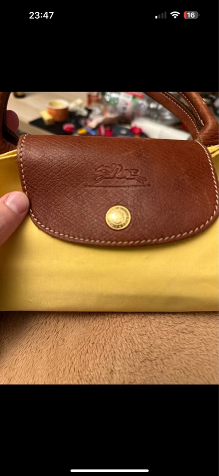 Sac Longchamp jaune - photo numéro 7