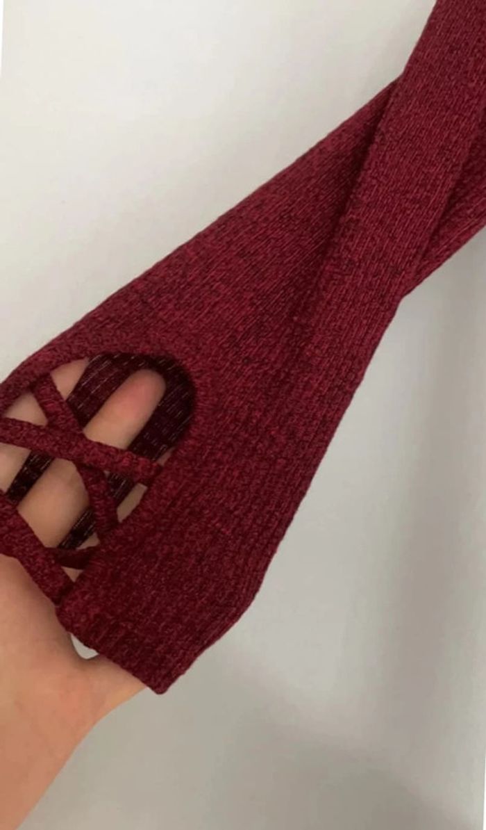 haut manches 3/4 bordeaux - photo numéro 2