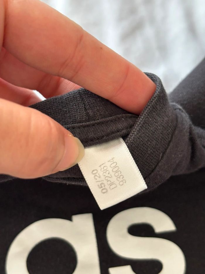 Lot 2 t-shirts Adidas femme S / 36 – noir logo blanc – coton - photo numéro 9