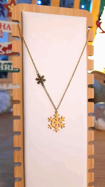 Bijoux Noël | Collier Flocon de Neige Étincelant Neuf