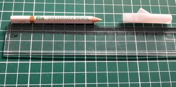 Crayon craie blanc Prym avec brosse marquage couture