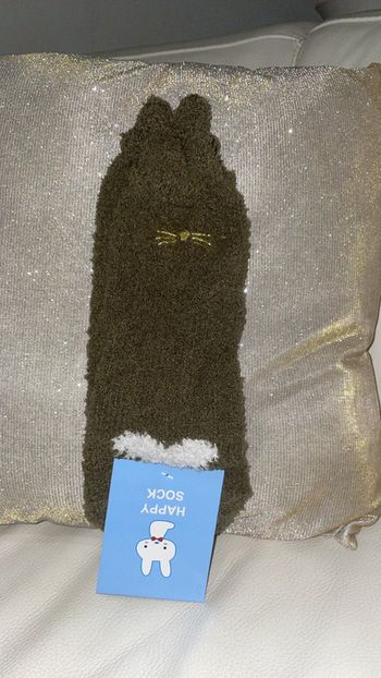 Paire de chaussettes kaki en forme de lapin 🐰 36-40 Neuves Happy Sock