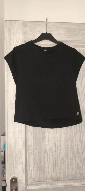 t-shirt dos nu fille noir