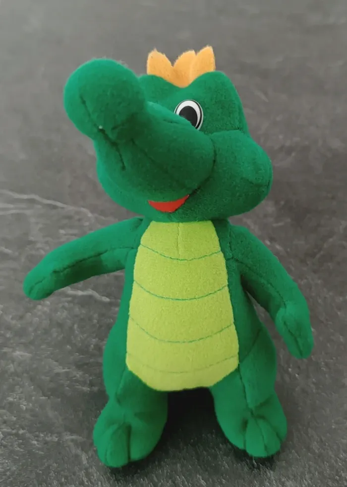 Peluche crocodile avec sa couronne