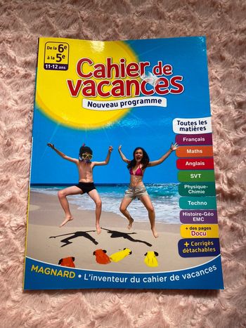 Cahier de vacance d’été