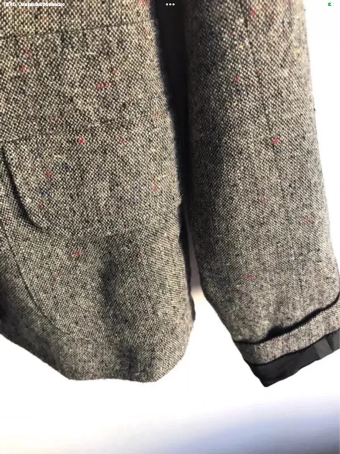 Veste blazer en laine et effet tweed taille 40/42 - photo numéro 6
