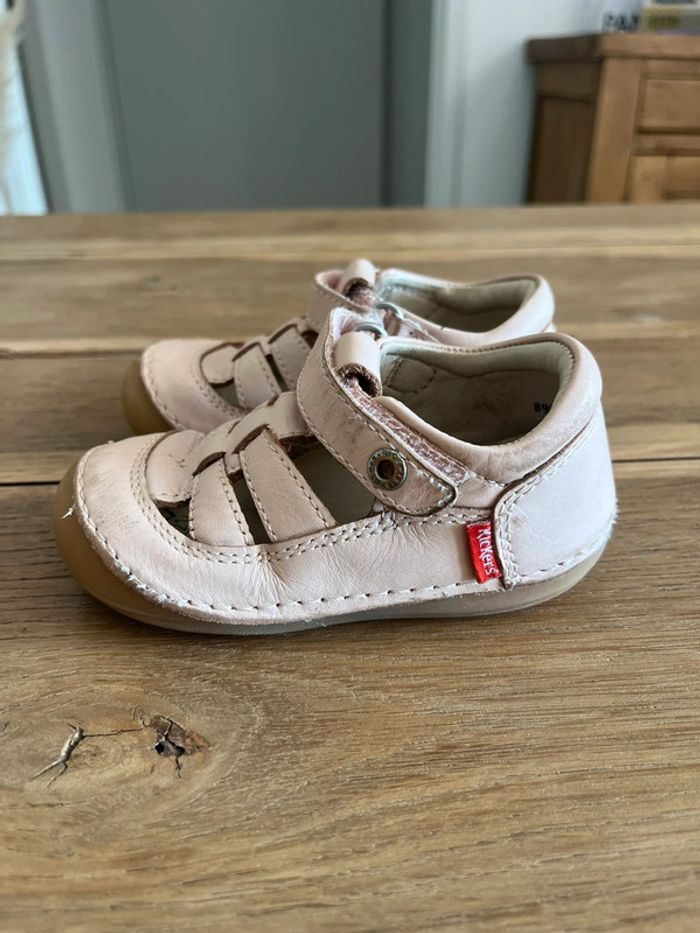 Chaussures en cuir rose Kickers - photo numéro 6