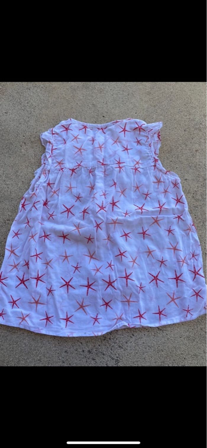 Tunique blanche rouge et corail - photo numéro 3