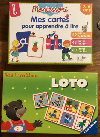 2 jeux Montessori et loto 2-6 ans
