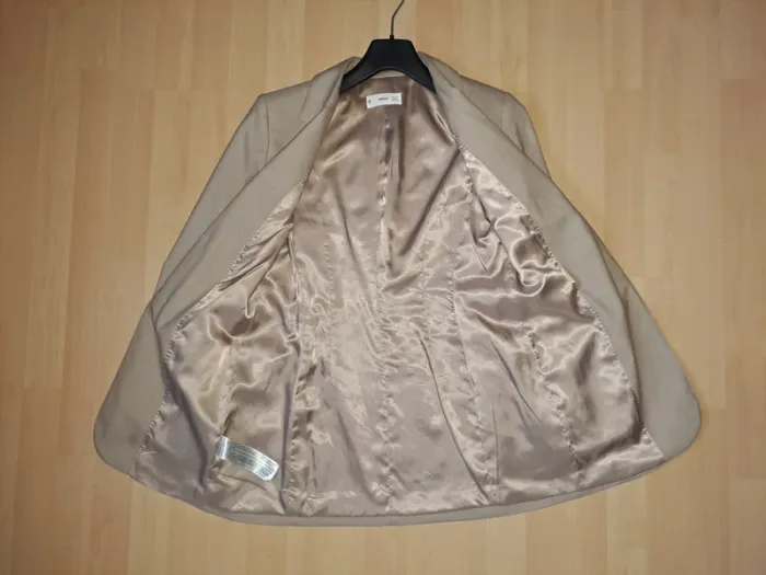 Veste de costume/blazer Mango beige clair - Taille S - photo numéro 6