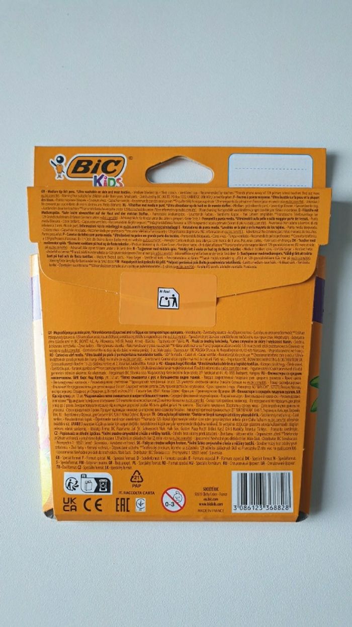 Neuf fournitures scolaires  12 stylos feutres Bic - photo numéro 2