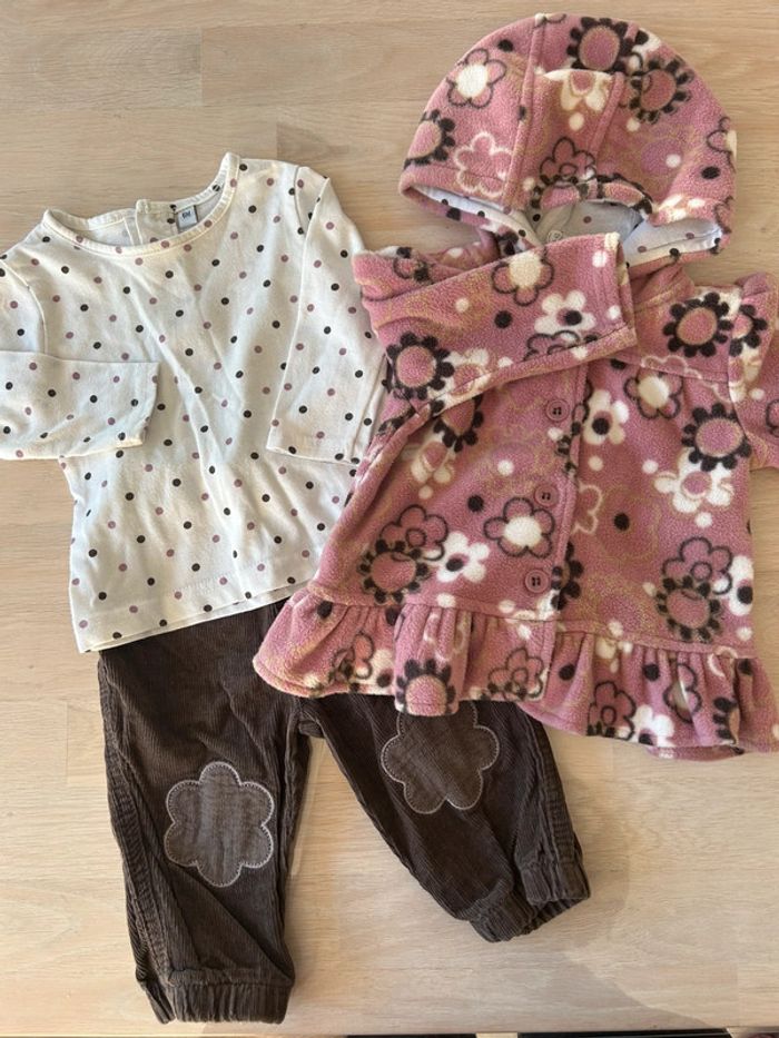 Ensemble assorti  t-shirt + pantalon +gilet