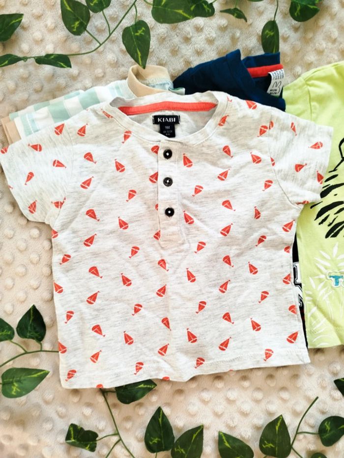 Lot de 4 T-shirts Garçon 9 Mois manches courtes - photo numéro 2