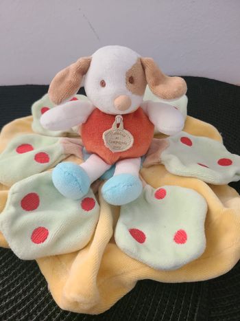 Doudou plat chien DOUDOU ET COMPAGNIE Carambole jaune vert