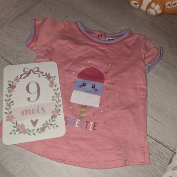 T-shirt manches courtes 9 mois Mots d'enfants