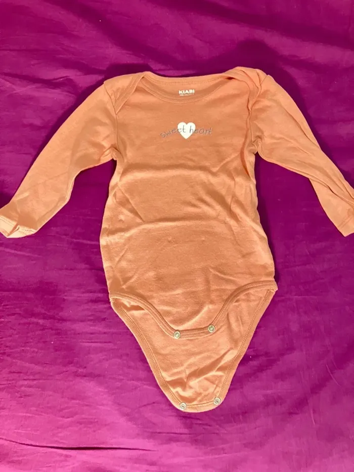Lot de 3 bodys fille Kiabi en coton biologique - photo numéro 4