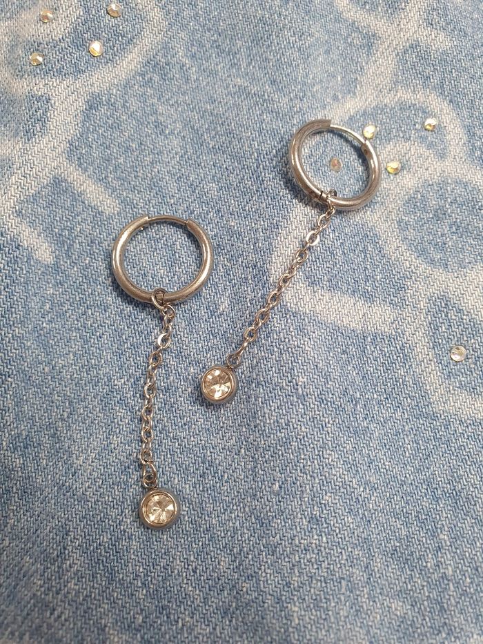 Boucle d'oreilles en acier inoxydable