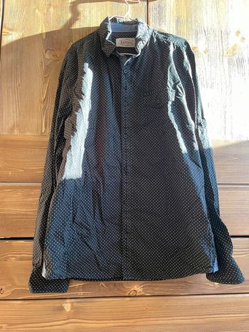 Chemise noire motif blanc kaporal