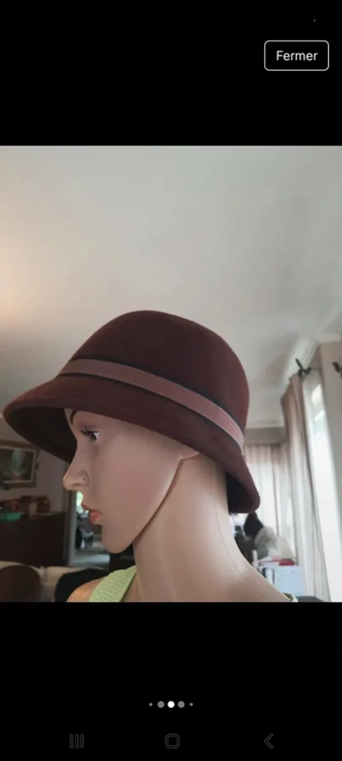 Chapeaux femme marron Veritas en laine 56cm - photo numéro 8