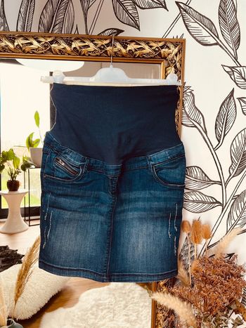 Taille 34 neuve jupe de grossesse maternité Premaman bleue * jean *