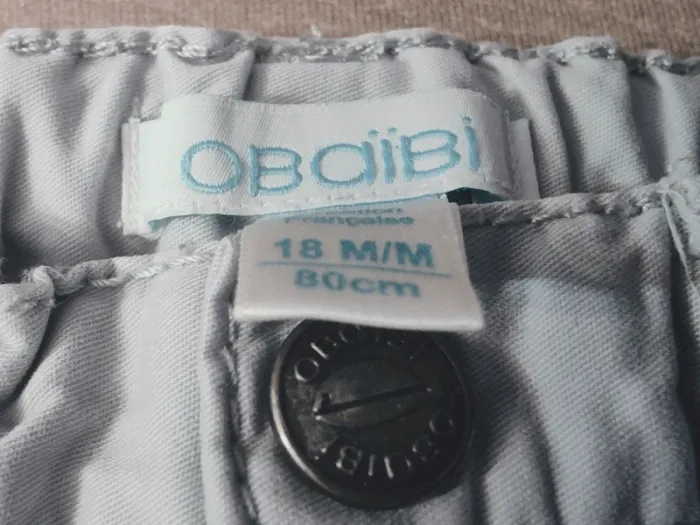 Short Obaïbi 18 mois bleu clair - photo numéro 4