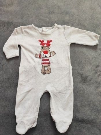 Grenouillère 3 mois cerf Noël