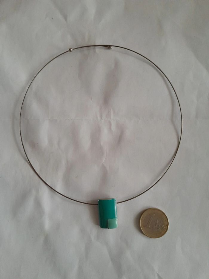 Magnifique ras du cou vintage émaillé ajustable