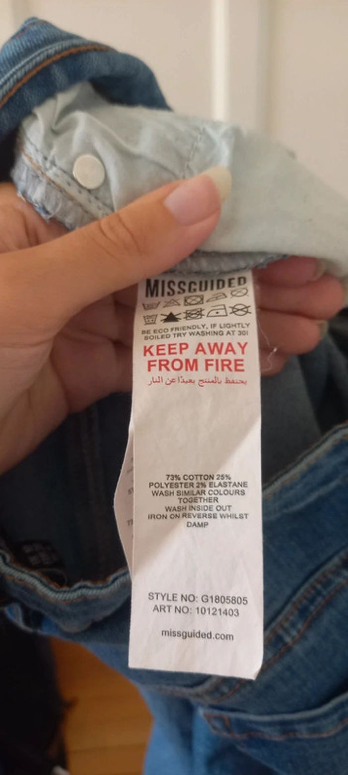 Jean skinny troué bleu missguided 38 - photo numéro 4