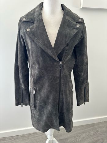 Manteau en suédine gris et argenté Grain de Malice T36 S