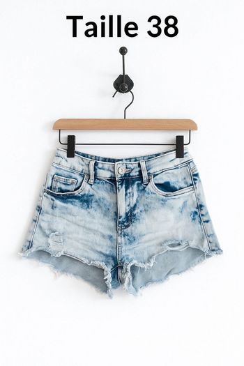 👒 Short en jean tie-dye bleu 👒