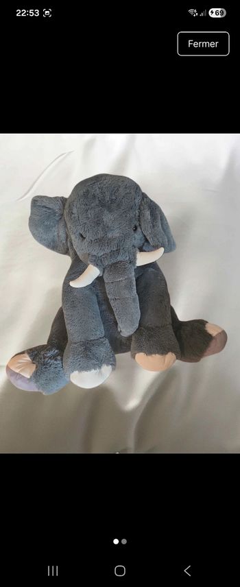 Grande peluche éléphant XXL – 100 cm