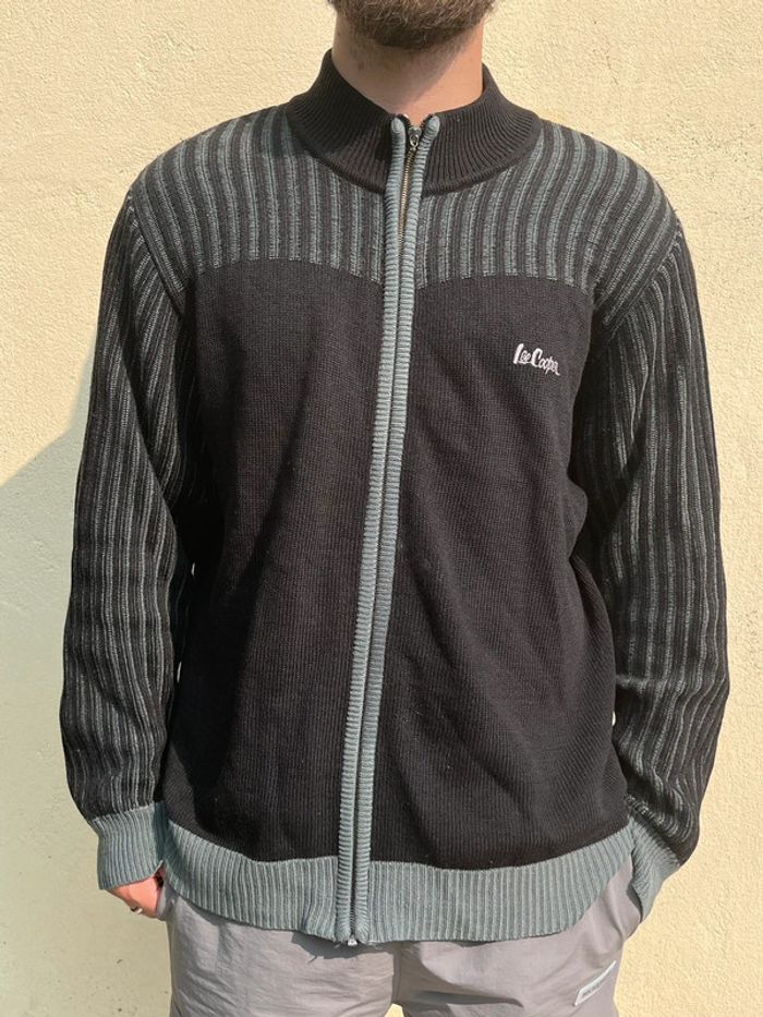Veste gilet chaud avec fermeture éclair Lee Cooper - noir et gris - photo numéro 10