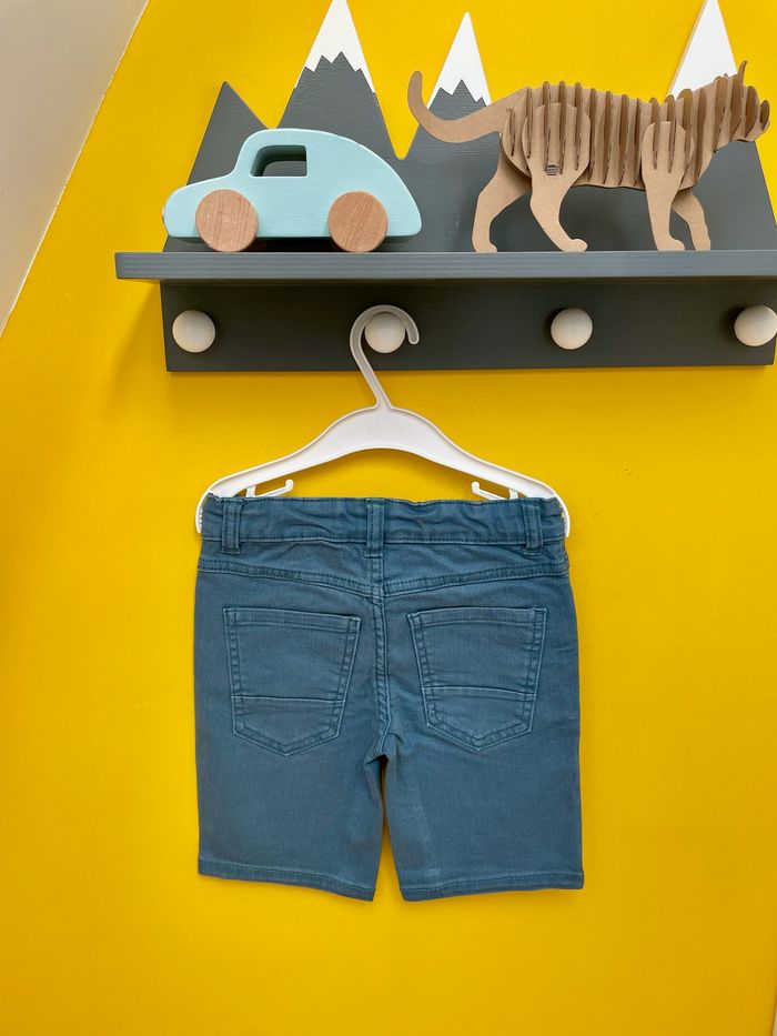 Short bermuda en jean garçon bleu canard Kiabi 5 ans - photo numéro 3