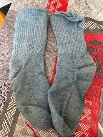 Chaussettes laine bleu