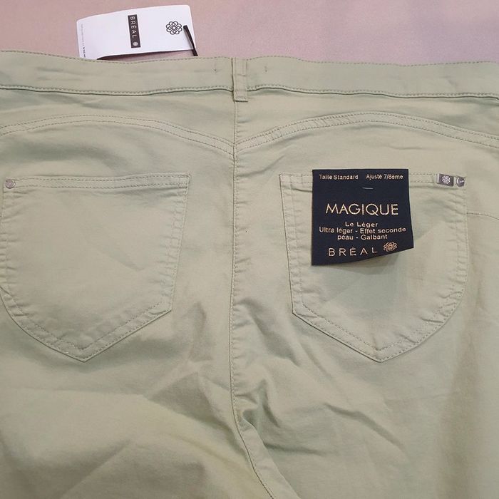 Magnifique pantalon magique léger, effet seconde peau, galbant, couleur vert olive taille48 Breal - photo numéro 7