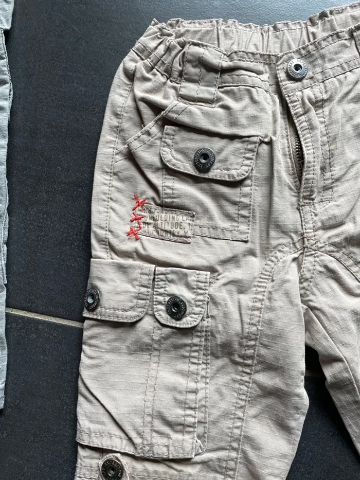 Lot 4 pantalons gris kaki beige bleu - photo numéro 15
