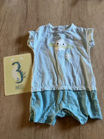Combi short 3 mois garçon