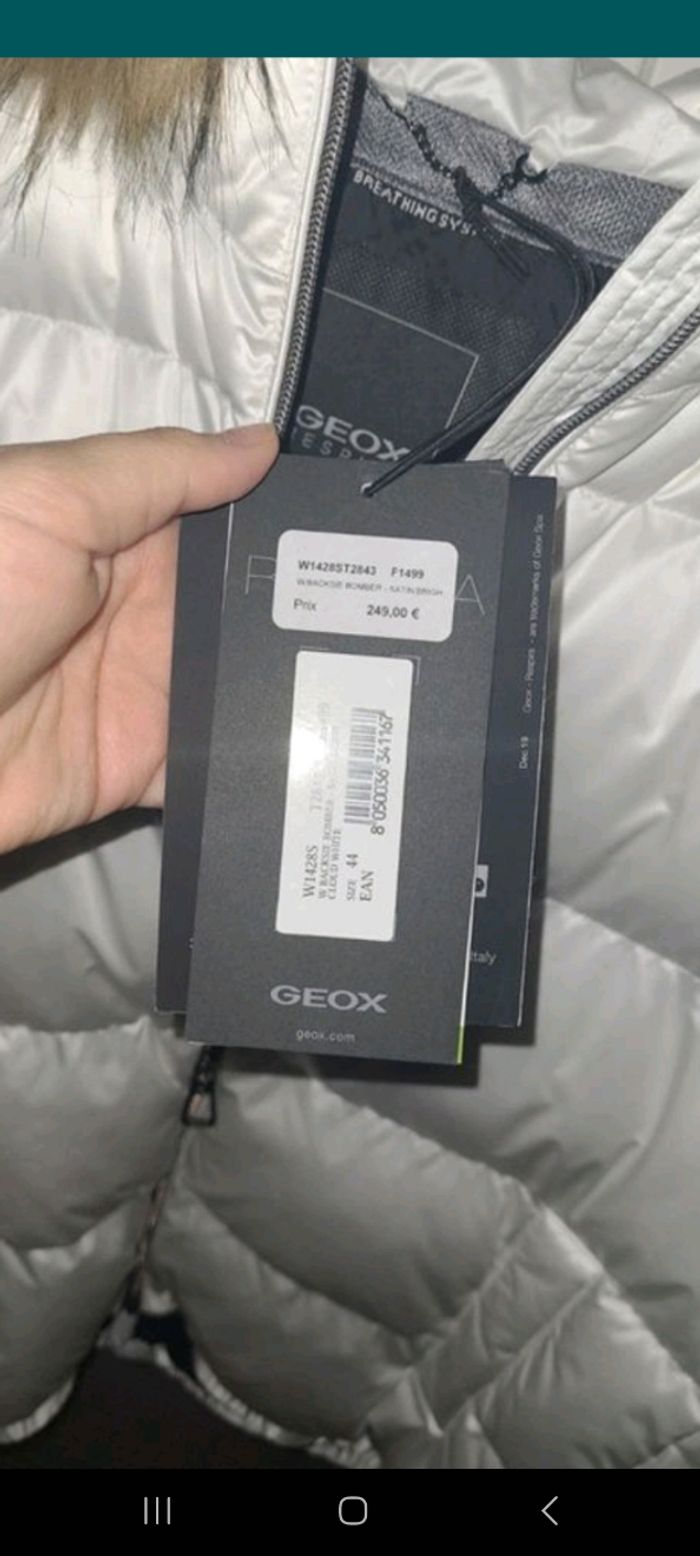 Doudoune blanc geox - photo numéro 4