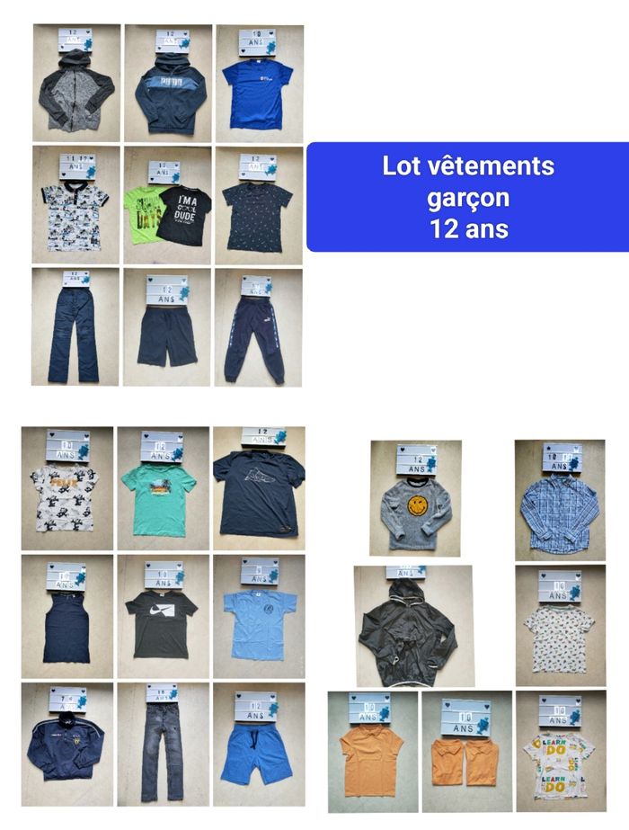 Très gros lot vêtements garçon 10/12 ans – 29 pièces