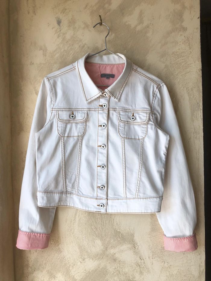 Veste en jean blanc Tex 42 - photo numéro 2
