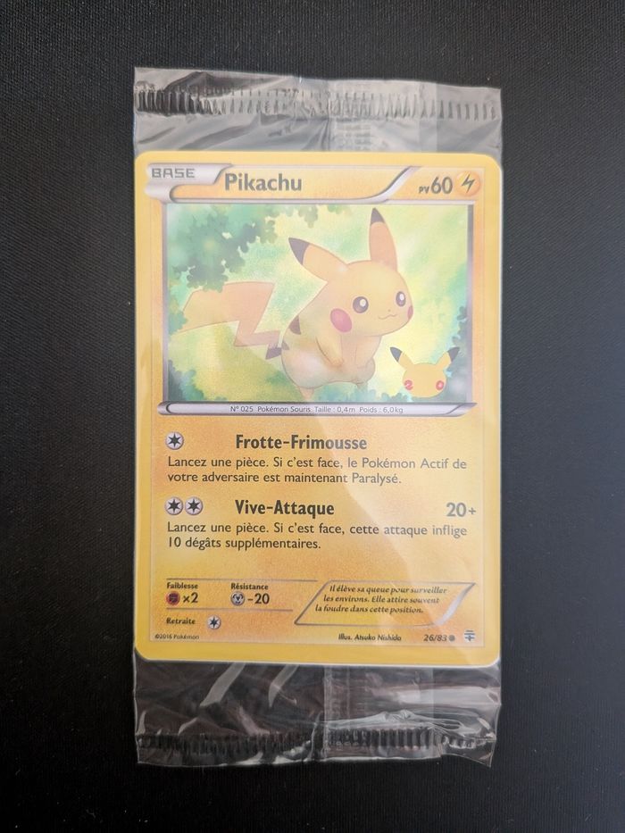 Pokémon carte Pikachu générations 26/83 💫 Toys R Us Holo⚡️ Stamp Promo 20 Ans Scellé Française Pokemon
Scellée dans son blister d'origine. Envoi bien protégé dans un colis