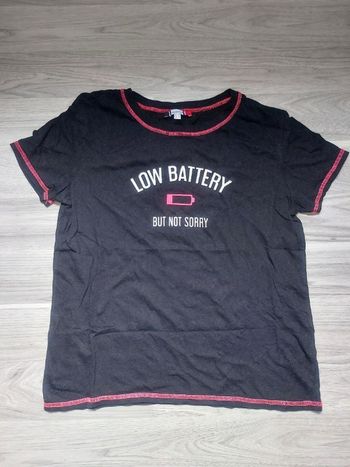 Tee-shirt "low battery" jennyfer
