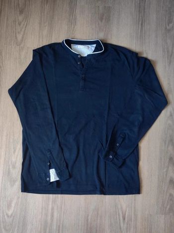 Polo noir bleu nuit blanc / Célio - 42/XL