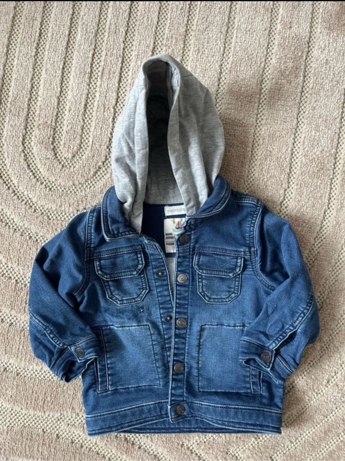 Veste jean à capuche