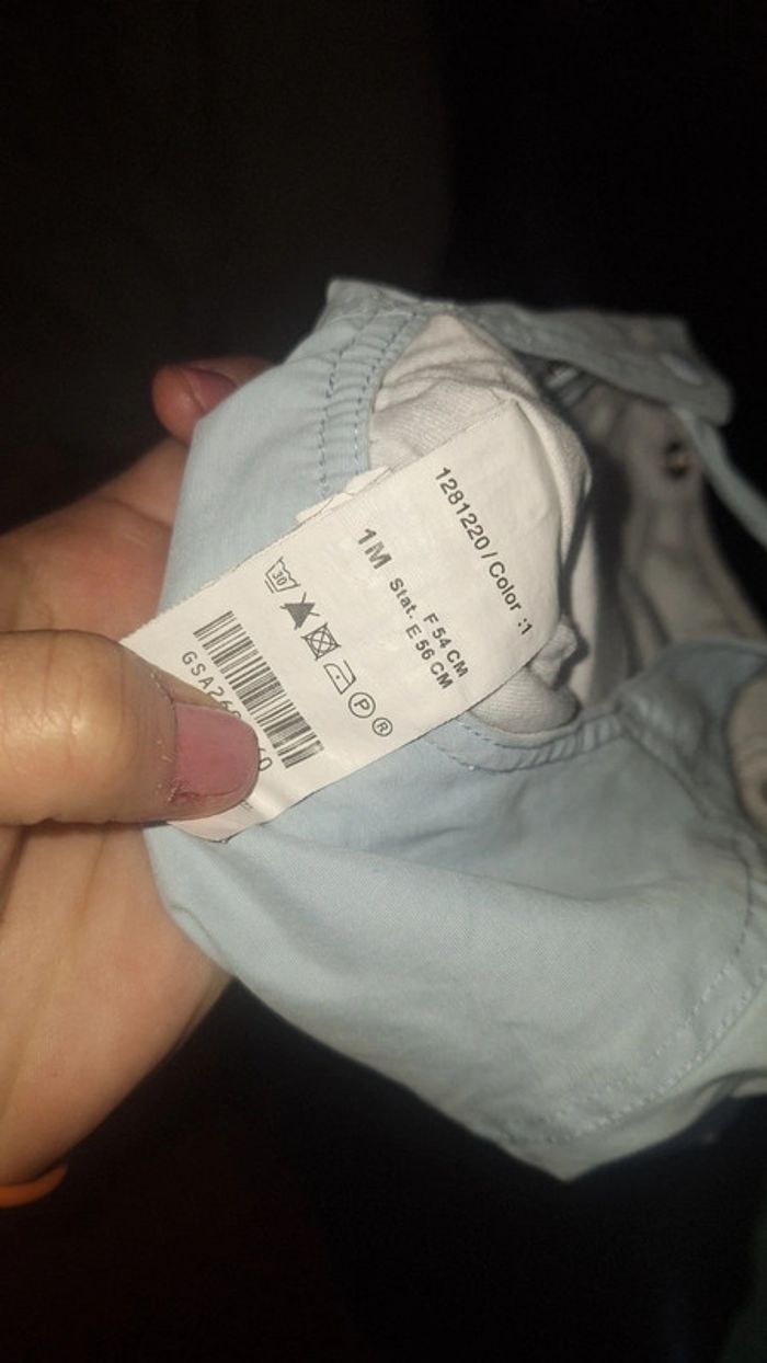 Salopette chaude epaisse bleu clair - photo numéro 3