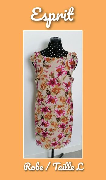 Robe courte fleurs multicolore Taille L Esprit