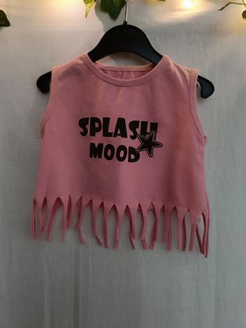 Débardeur / Top à franges "Splash Mood" T. 30mois
