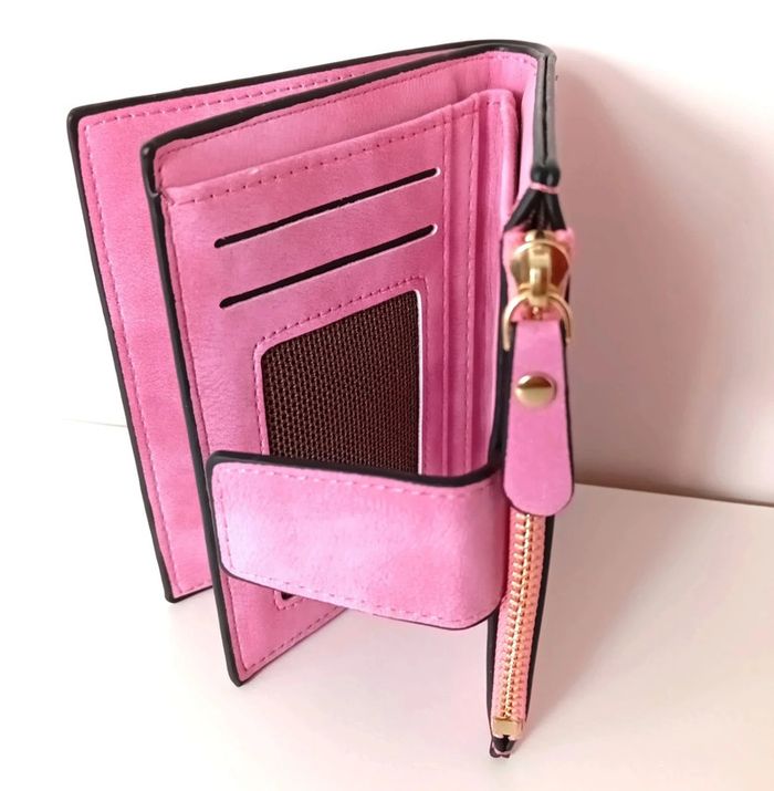 Porte monnaie Rose Pour Femme. Portefeuille Femme - photo numéro 4
